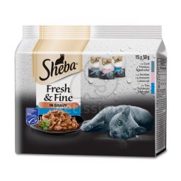 Sheba Fresh & Fine lazaccal és tonhallal 15 x 50 g