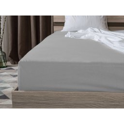Jersey világosszürke lepedő EXCLUSIVE 90x200 cm