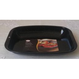 Tepsi 26 cm fekete zománcozott 145/26
