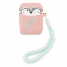 Guess Silicone Vintage AirPods tok GUACA2LSVSPG (rózsaszín)
