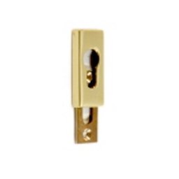 Szögletes törésvédő pajzs cilinderzárhoz 70x30x10 mm (réz)