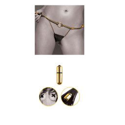 Fetish Fantasy Gold Vibrating Micro G-String Set.