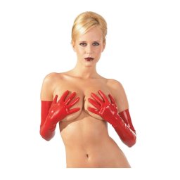 Latex kesztyű - vörös. Méret:M