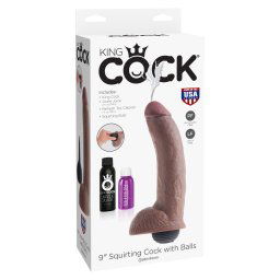 King Cock SQUIRTING COCK barna-23cm.