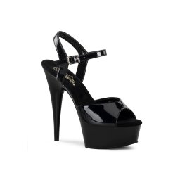 Pleaser Delight fekete szandál. 44-es