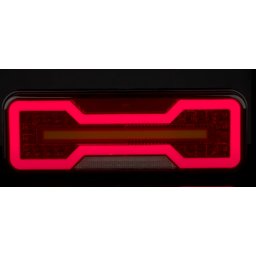 Full LED hátsó lámpa Csont forma Neon hatású, Dinamikus irányjelzővel 12/24V JOBB