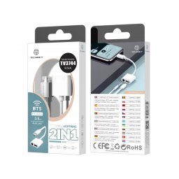 Techancy TV3744 Lightning -> Jack 3.5mm átalakító AUX kábel