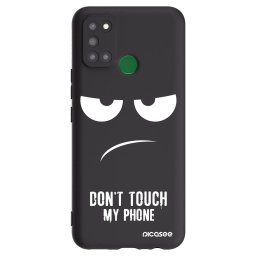 Fekete szilikon tok az alábbi mobiltelefonokra Realme 7i - Don't Touch My Phone