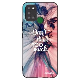Fekete szilikon tok az alábbi mobiltelefonokra Realme 7i - Don't think TOO much