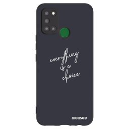 Fekete szilikon tok az alábbi mobiltelefonokra Realme 7i - Everything is a choice