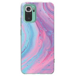 Átlátszó szilikon tok az alábbi mobiltelefonokra Xiaomi Redmi Note 10 Pro - Pink liquid