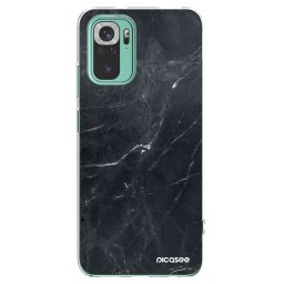 Átlátszó szilikon tok az alábbi mobiltelefonokra Xiaomi Redmi Note 10 Pro - Black marble