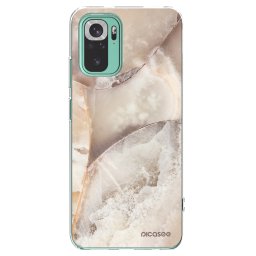 Átlátszó szilikon tok az alábbi mobiltelefonokra Xiaomi Redmi Note 10 Pro - Cream marble