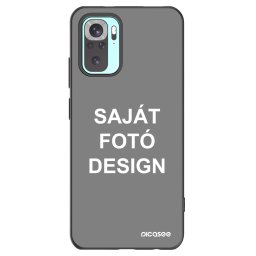 Fekete szilikon tok az alábbi mobiltelefonokra Xiaomi Redmi Note 10 Pro - Saját fotó/motívum