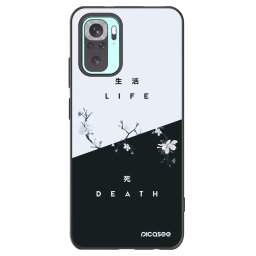 Fekete szilikon tok az alábbi mobiltelefonokra Xiaomi Redmi Note 10 Pro - Life - Death