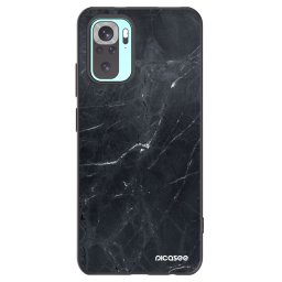 Fekete szilikon tok az alábbi mobiltelefonokra Xiaomi Redmi Note 10 Pro - Black marble