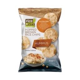 Rice Up barna rizs chips hummusz ízesítéssel 60g