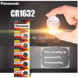 Lithium Cr1632 - Panasonic Gombelem 5 Db-os Csomag (3722)