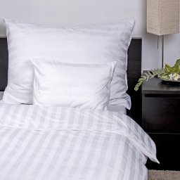 NATURTEX 5 részes pamut-szatén ágyneműhuzat, fehér csíkos 200x220/2x70x90/2x40x50