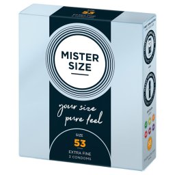 Mister Size vékony óvszer - 53 mm (3 db)