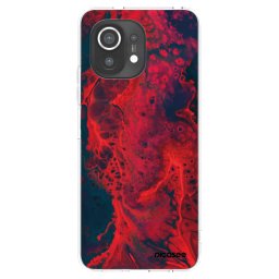 Átlátszó szilikon tok az alábbi mobiltelefonokra Xiaomi Mi 11 - Organic red