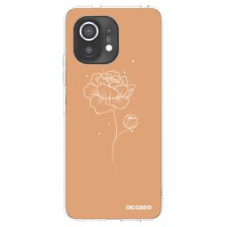 Átlátszó szilikon tok az alábbi mobiltelefonokra Xiaomi Mi 11 - Peonies