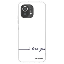 Átlátszó szilikon tok az alábbi mobiltelefonokra Xiaomi Mi 11 - I love you
