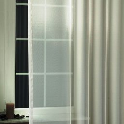 LILIANA, félorganza fényáteresztő függöny anyag - ezüst, 300 cm magas