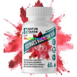 Szerves Koenzim Q10 60 db tabletta, FERMENTÁLT NÖVÉNYI COQ10 (UBIKINON), 60 mg - Natur Tanya