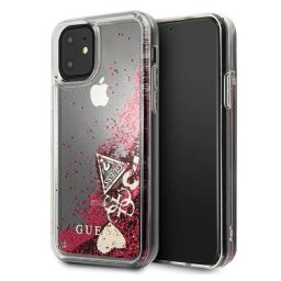 Guess Glitter Hearts iPhone 11 telefontok (málna)