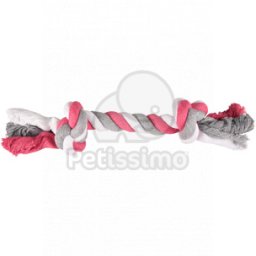 Flamingo Jim Playing Rope - rágókötél 2 csomóval, pink S