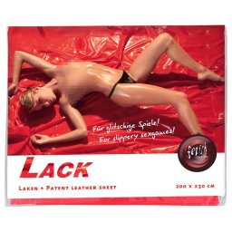 Fetish - lakk lepedő - 200 × 220 cm (piros)