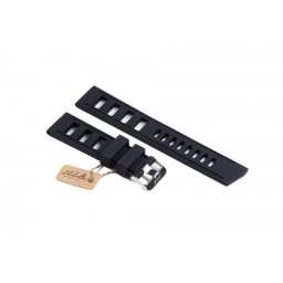 Edelwolle Scuba szilikon óraszíj, fekete, 22mm