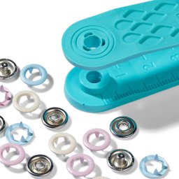 Prym jersey színes fém patent, 8mm, 390700 - pasztel