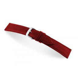 RIOS French bőr óraszíj, rubintvörös, 20/18mm