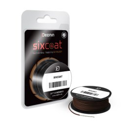 Delphin SIXCOAT bevonatos, hámozható előke zsinór, barna, 25lbs, 13m