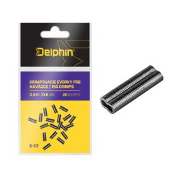 Delphin krimpelő cső, roppantó hüvely, 1,2x2,6x8mm, 20db