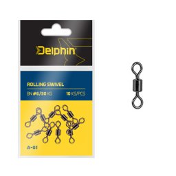 Delphin Rolling Swivel A-01 forgó, #6, 10db