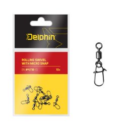 Delphin Rolling Swivel forgó gyorskapoccsal, #6, 10db