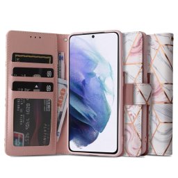 Tech-Protect Wallet Marble Samsung Galaxy S21 kinyitható tok (márvány)