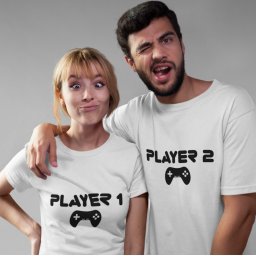 Player 1 and Player 2 páros póló