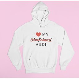 I love my Girlfriend X Audi férfi pulóver