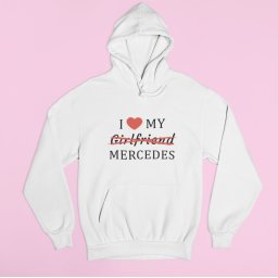I love my Girlfriend X Mercedes férfi pulóver