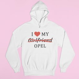 I love my Girlfriend X Opel férfi pulóver