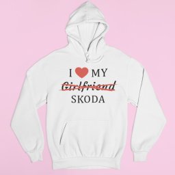 I love my Girlfriend X Skoda férfi pulóver