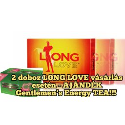 LONG LOVE potencianövelő korai magömlésre akciós csomag 2 db + ajándék 1 db Gentlemen's Tea