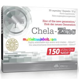 Chela-Zinc 30 db kapszula, ALBION (R) aminosav cink-kelát 75 mg, ebből cink 15 mg - Olimp Labs