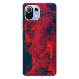 Átlátszó szilikon tok az alábbi mobiltelefonokra Xiaomi Mi 11 Lite - Organic red