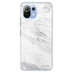 Átlátszó szilikon tok az alábbi mobiltelefonokra Xiaomi Mi 11 Lite - White marble
