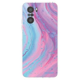 Átlátszó szilikon tok az alábbi mobiltelefonokra Xiaomi Poco F3 - Pink liquid